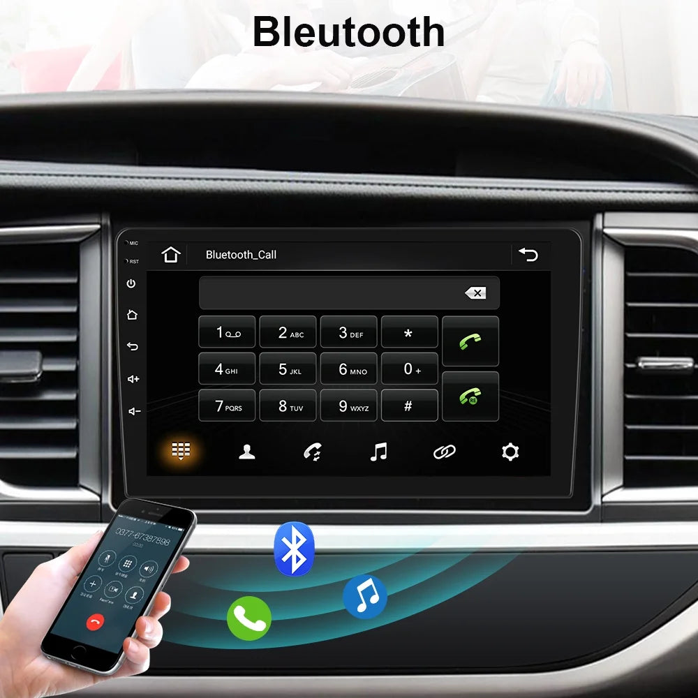 Android 12 Double 2 Din Car Stereo Radio 10.1'' HD Touch Screen 1080P 10 Inch Car Multimedia Player Head Unit Bluetooth WIFI GPS USB FM Receiver Mirror Link, with Rearview Camera