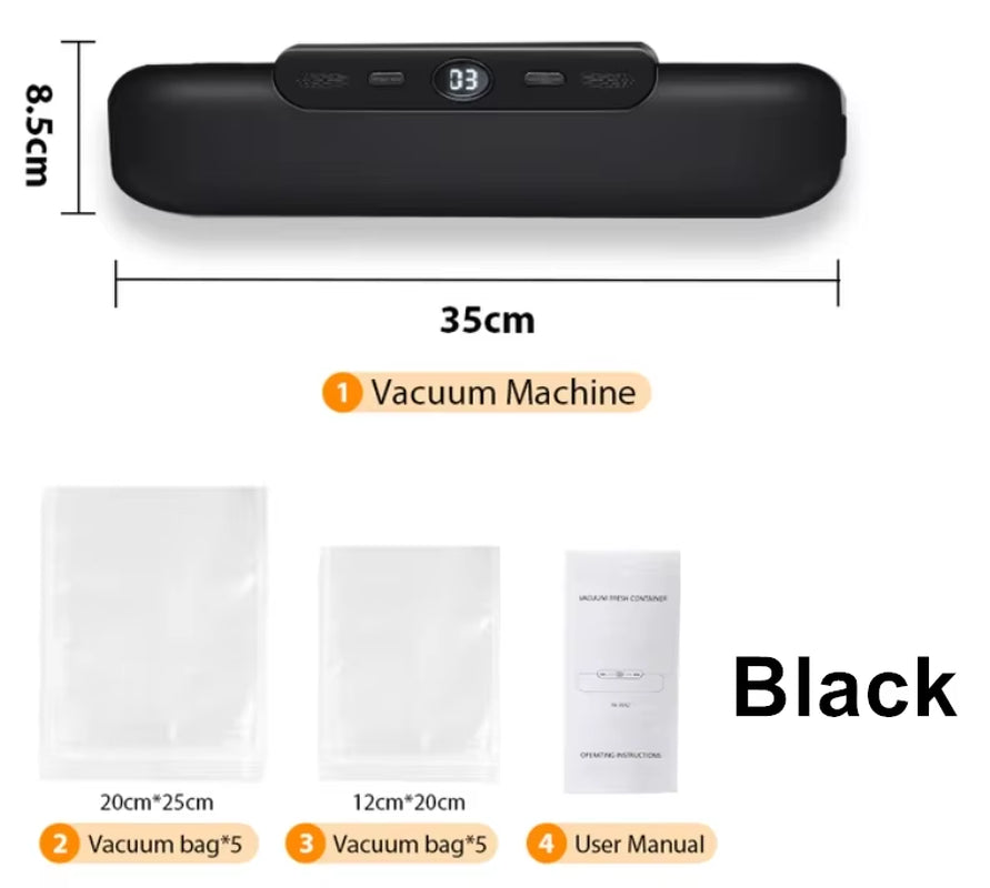 Vacuum Sealer Packaging Machine Food Vacuum Sealer with Free 10Pcs Vacuum Bags Household Vacuum Food Sealing