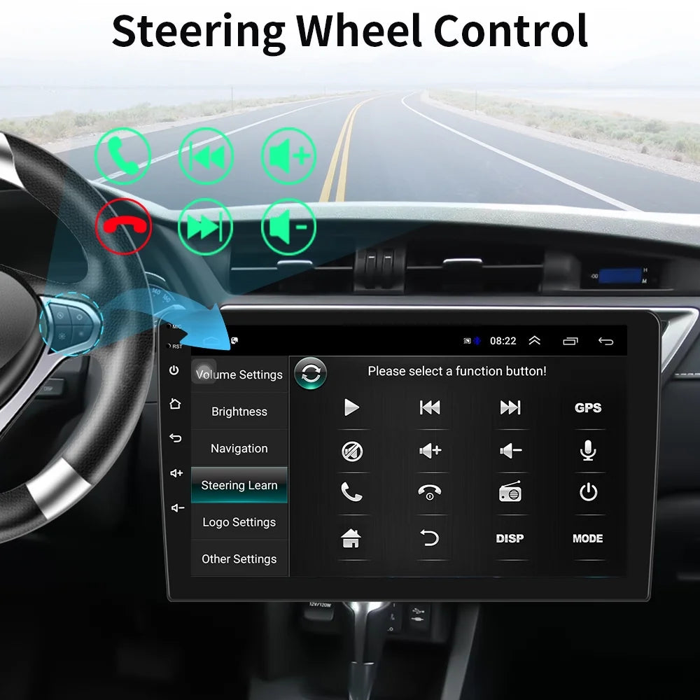 Android 12 Double 2 Din Car Stereo Radio 10.1'' HD Touch Screen 1080P 10 Inch Car Multimedia Player Head Unit Bluetooth WIFI GPS USB FM Receiver Mirror Link, with Rearview Camera