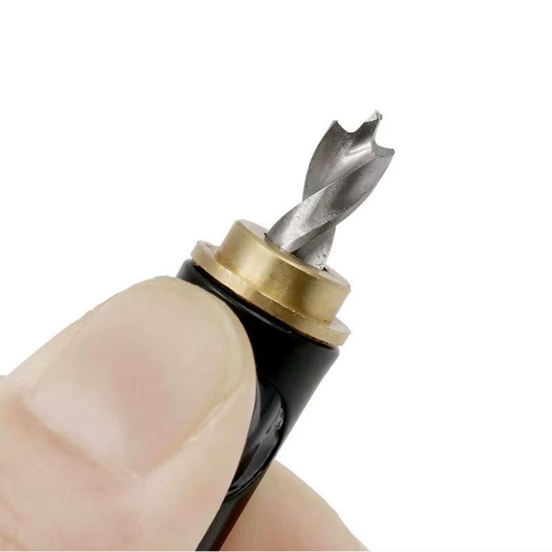 Precision Self-Centering Hinge Tapper & Hole Puncher Drill Set for Woodworking & Metal Carpentry