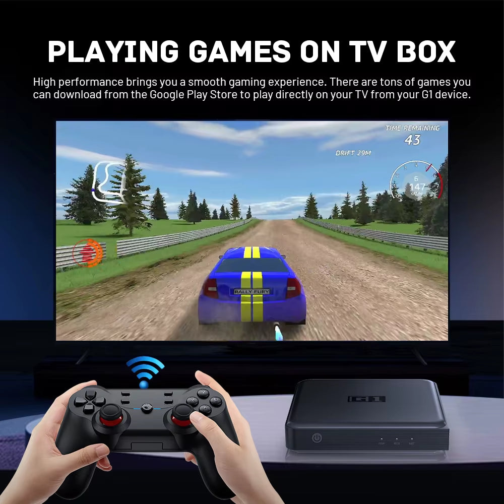 Experience Stunning 4K Streaming with the G1 Android TV Box - Google Certified, Dolby Vision, and Voice Assistant Built-In!
