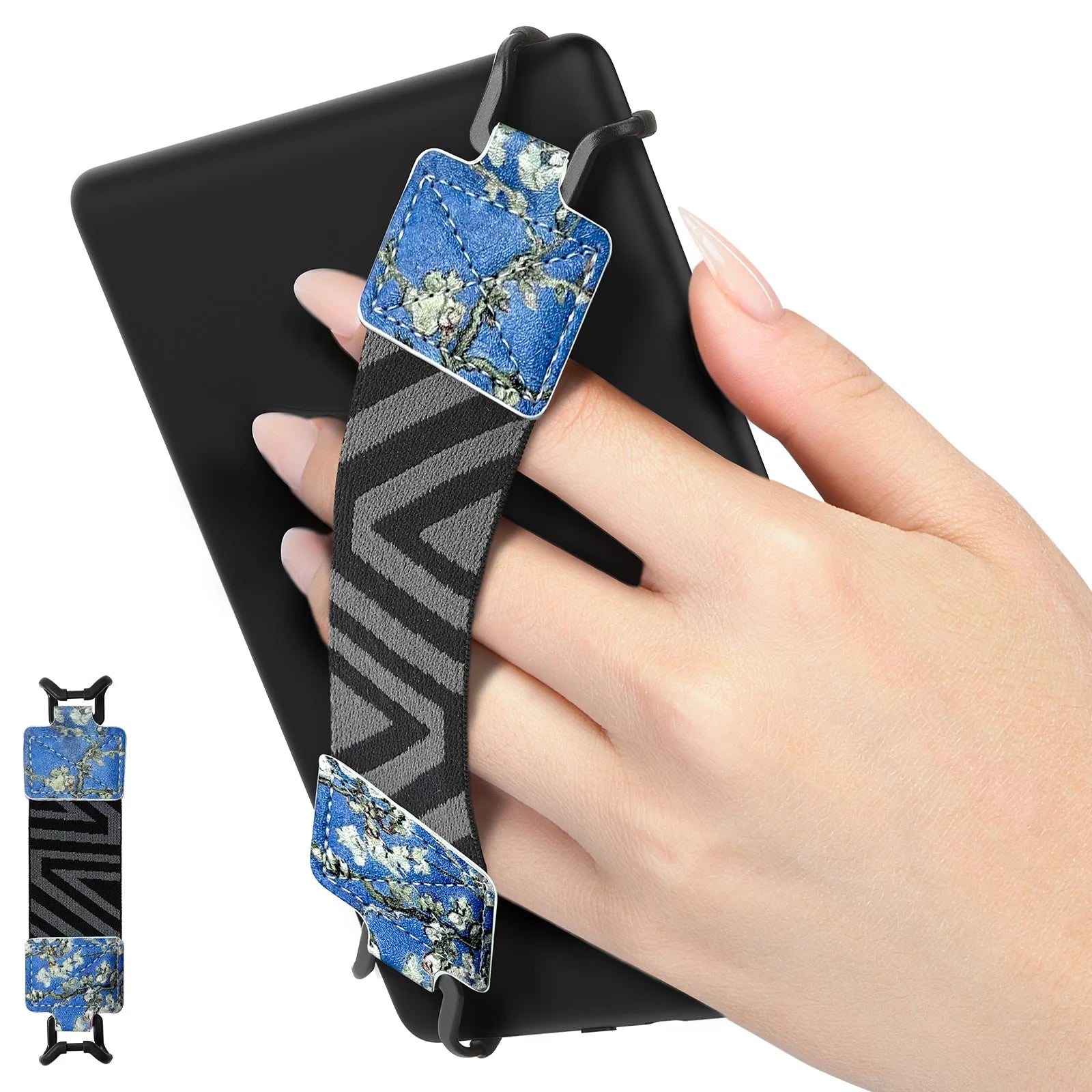 Security Hand Strap for 6 - 8" Kindle Ereaders Fire Tablet High-Elasticity Versatile Hand Strap Lightweight Finger Grip Holder