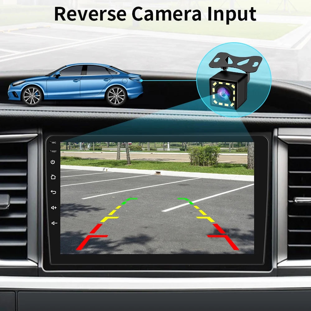 Android 12 Double 2 Din Car Stereo Radio 10.1'' HD Touch Screen 1080P 10 Inch Car Multimedia Player Head Unit Bluetooth WIFI GPS USB FM Receiver Mirror Link, with Rearview Camera