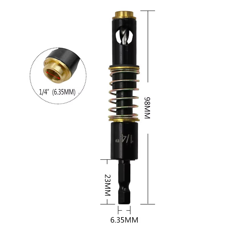 Precision Self-Centering Hinge Tapper & Hole Puncher Drill Set for Woodworking & Metal Carpentry