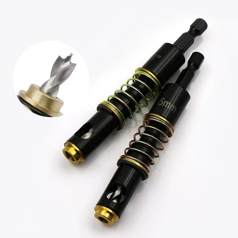 Precision Self-Centering Hinge Tapper & Hole Puncher Drill Set for Woodworking & Metal Carpentry