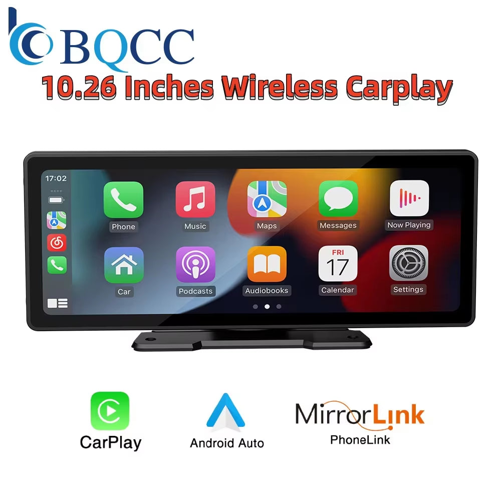 Universal 10.26'' Car Radio Multimedia Video Player Wireless Carplay/Android Auto/Mirrorlink BT AUX TF FM Car Player